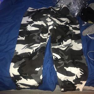 Camo Black ,White,Gray pants